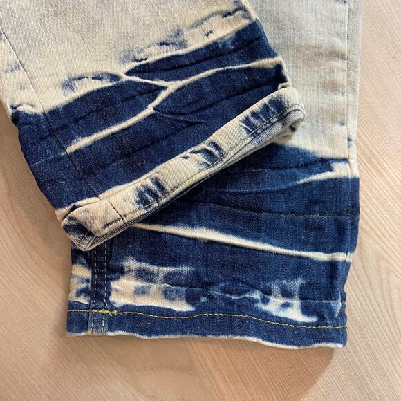 Akademiks Jeanius Distressed Jeans Men 36x30 Vintage Washed Whisker Grunge - Picture 7 of 12